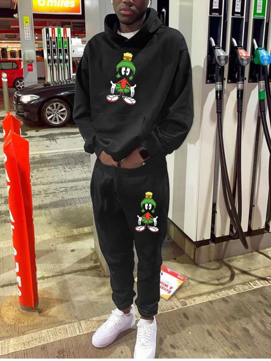 LW Men Cartoon Print Oversized Pants Set