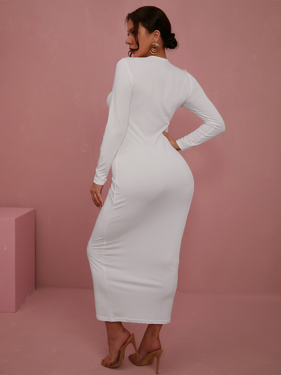 LW SXY Bandage Hollow-out Design Bodycon Dress