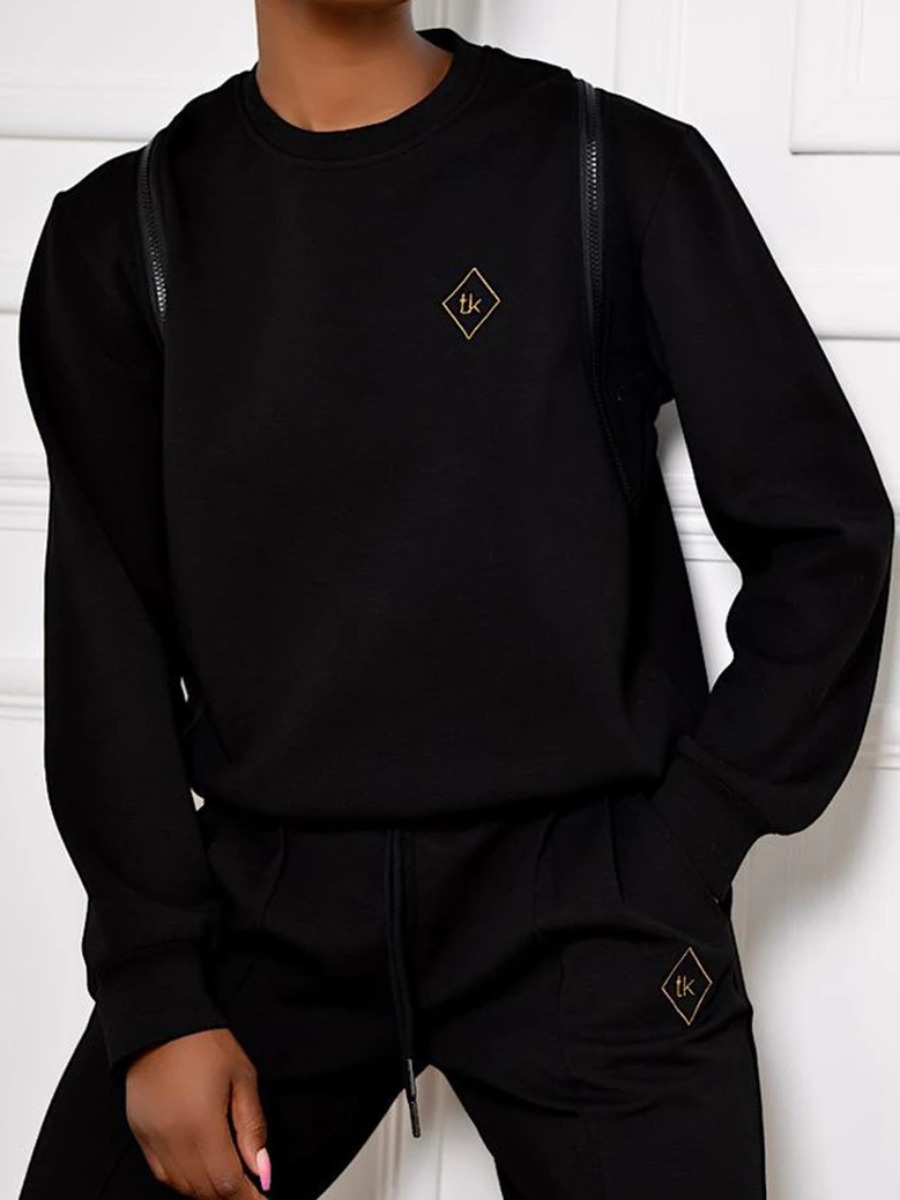 LW Plus Size Letter Print Zipper Design Sweatshirt