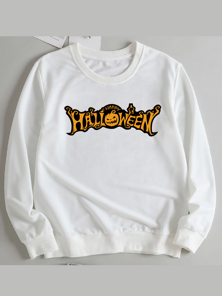 LW BASICS Round Neck Letter Print Sweatshirt