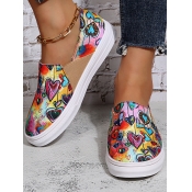 LW Print Patchwork Flats