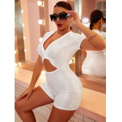 LW SXY Sequined Hollow-out One-piece Romper