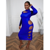 LW Plus Size Round Neck Hollow-out Bodycon Dress