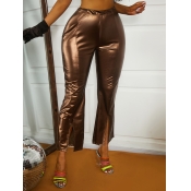 LW SXY Faux Leather Mid Waist Slit Pants