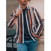 LW BASICS Men Striped Patchwork Shirt