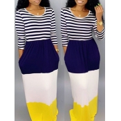 LW Striped Color-lump Dress