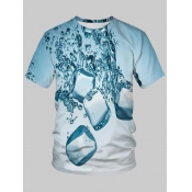 LW Men Ice Block Print Gradient T-shirt