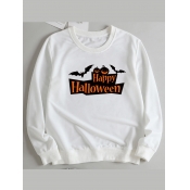 LW BASICS Round Neck Letter Print Sweatshirt