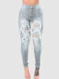 LW High-waisted High Stretchy Ripped Jeans