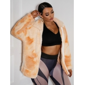 LW Tie-dye Pocket Design Teddy Coat