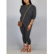 LW Round Neck Regular Fit Pants Set