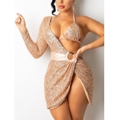 LW SXY Backless Sequined Prom Dress (With Bras)