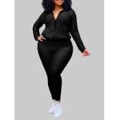 LW Plus Size Zipper Design Tracksuit Set