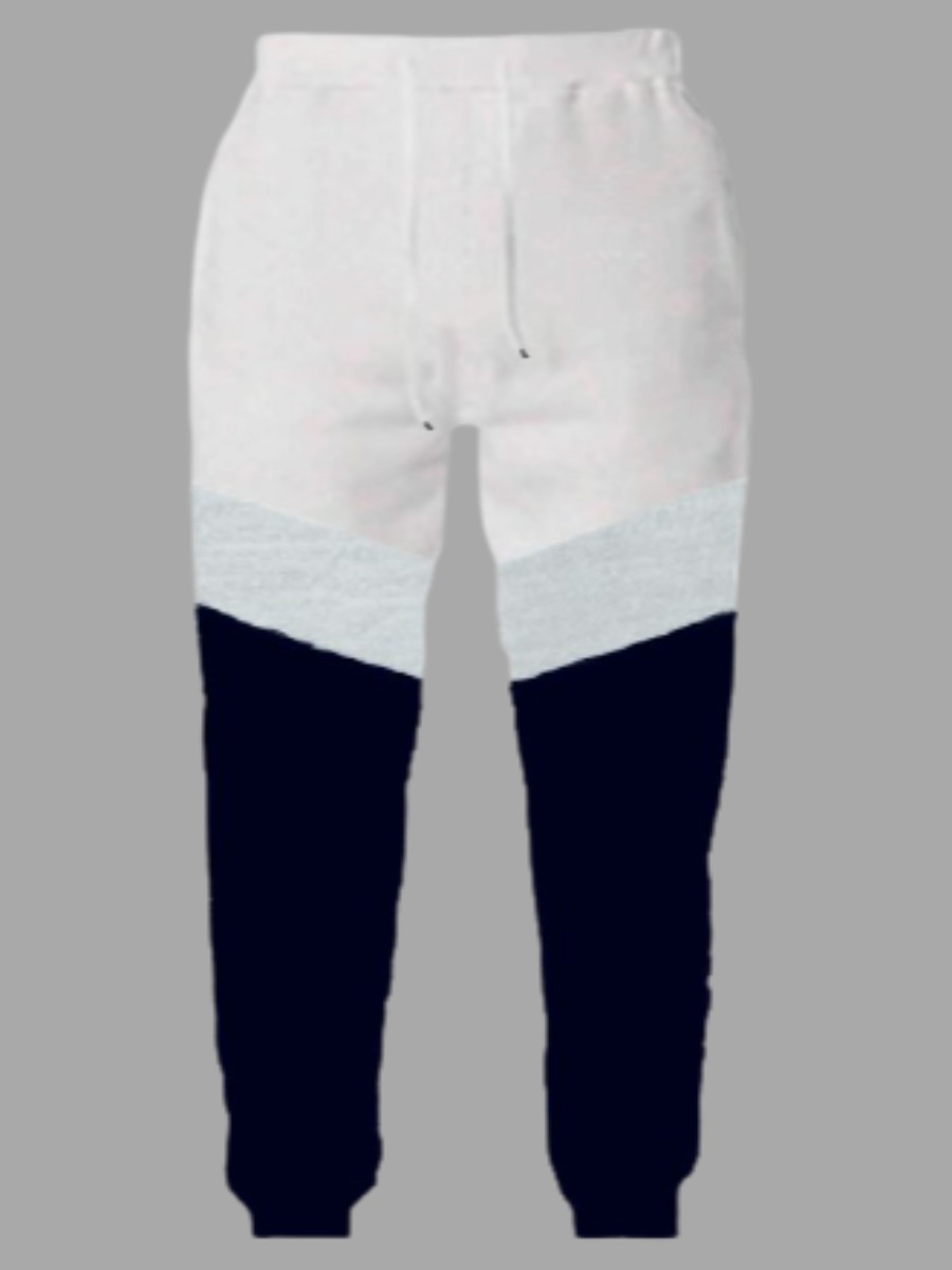 LW Men Drawstring Patchwork Pants