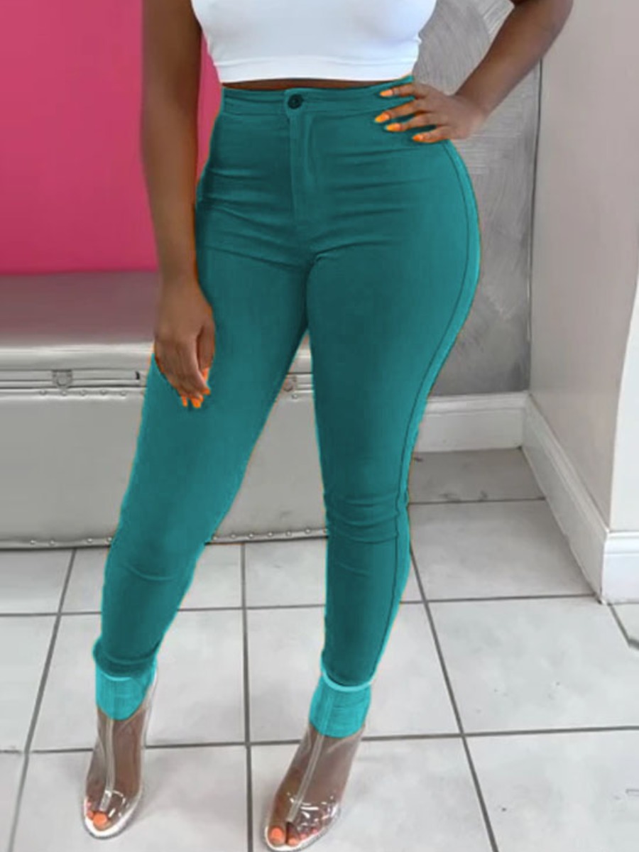 LovelyWholesale BASICS High-waisted Skinny Pants Spring|Fall Casual Basic Spring Summer 2024