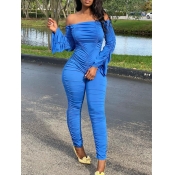 LW Off The Shoulder Ruched Jumpsuit (Without Belt)