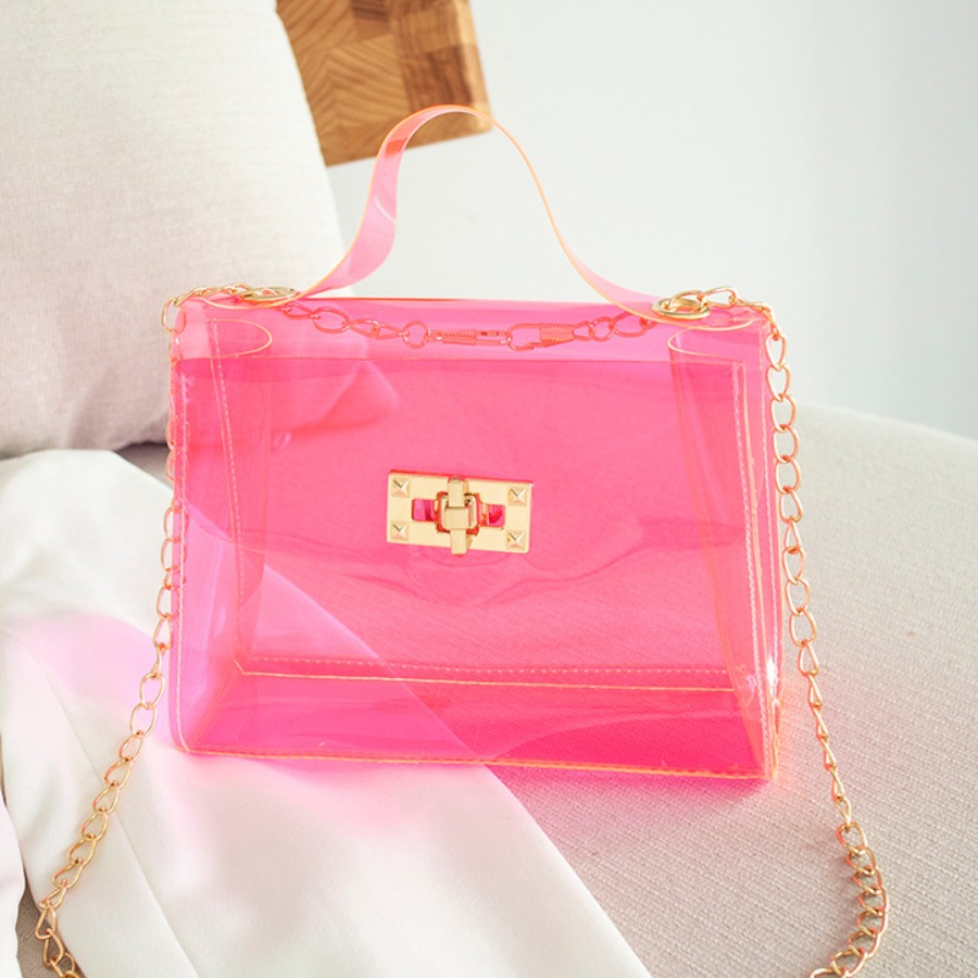 LovelyWholesale Chain Strap Crossbody Bags All Seasons Sweet Clear Spring Summer 2024