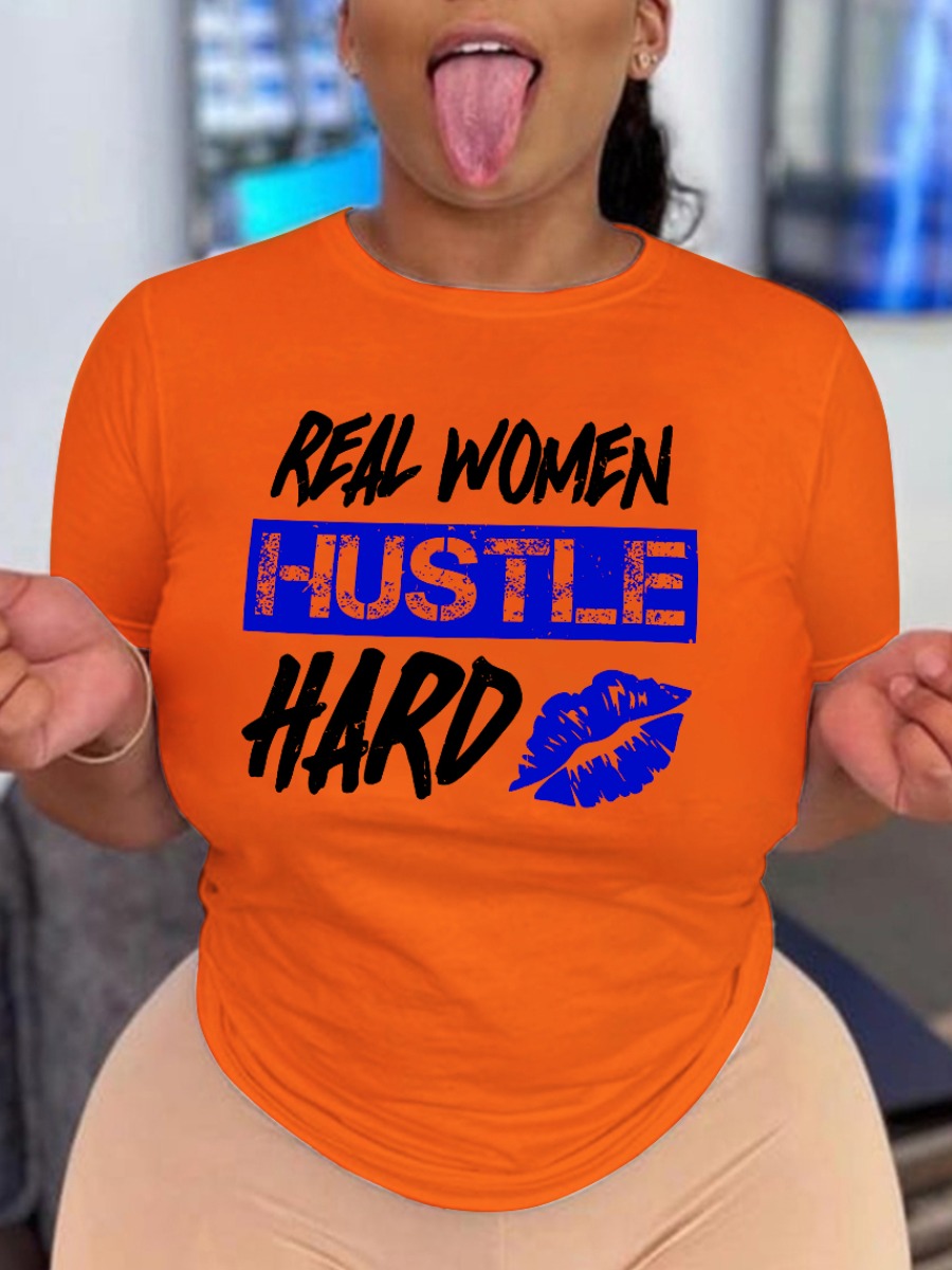 LW Plus Size Lip Letter Print T-shirt