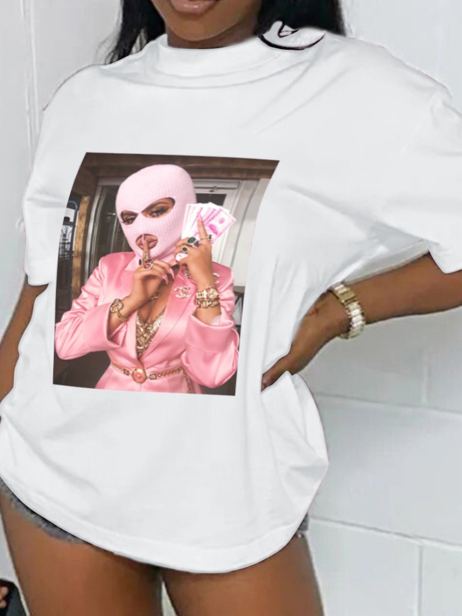 LW Masked Face Figure Print T-shirt