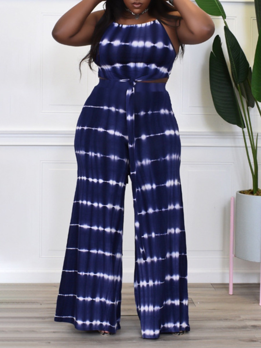 LW Plus Size Tie-dye Split Pants Set