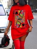LW Dropped Shoulder Faith Letter Print Dress