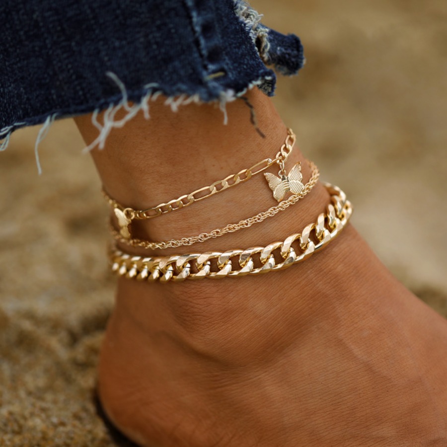 LW Butterfly Decor Anklet Body Chain