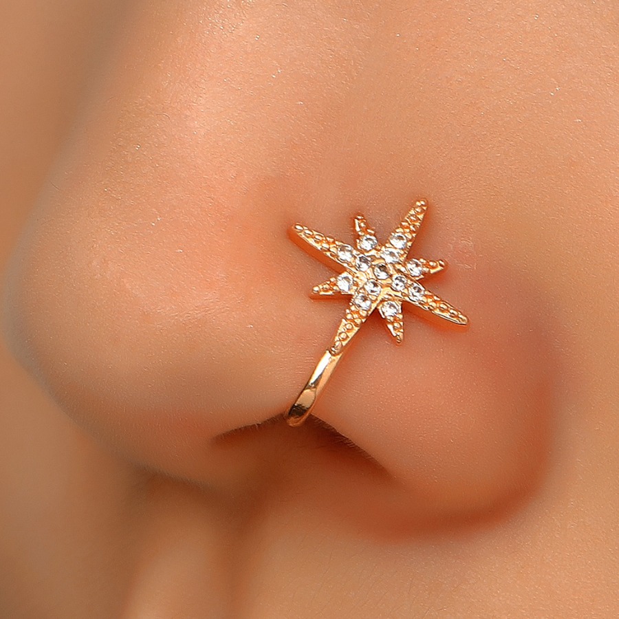 LW Star Love Crown Nose Ring Body Jewelry