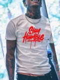 LW Men Stay Humble Letter Print T-shirt