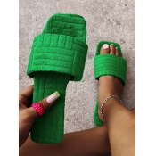 LW Square Toe Plush Slippers