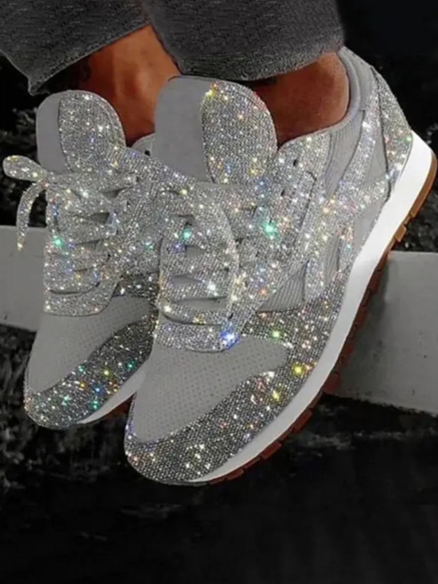 LW Round Toe Sequined Flats