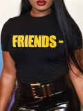 LW Friends Letter Print T-shirt