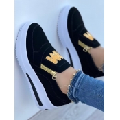 LW Zipper Letter Decor Sneakers