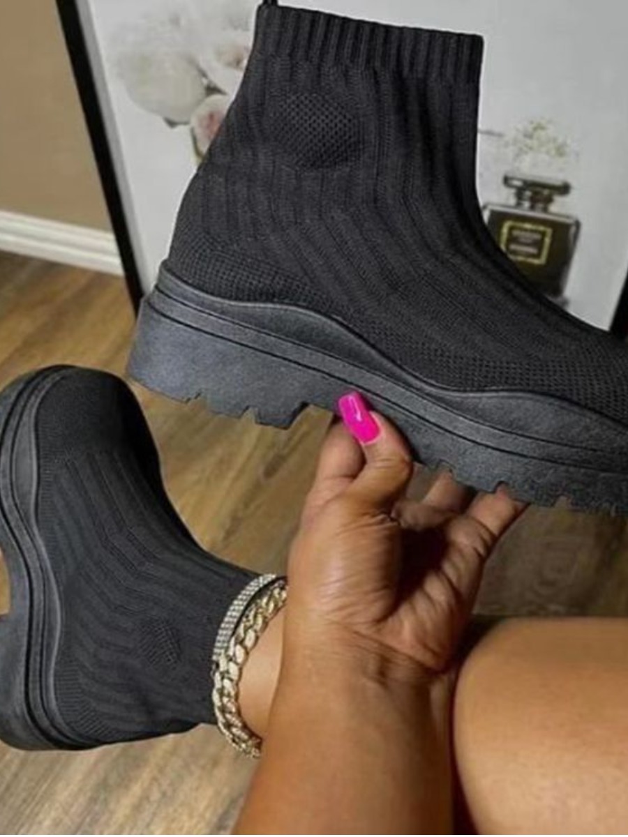 LovelyWholesale Chunky Sole Breathable Booties Fall Stylish Spring Summer 2024