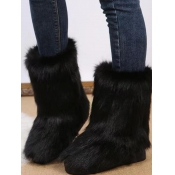LW Round Toe Plush Booties