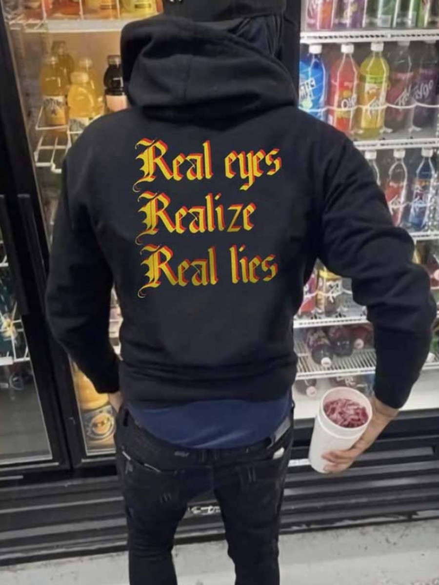 LovelyWholesale Men Letter Print Kangaroo Pocket Hoodie Fall Casual Spring Summer 2024