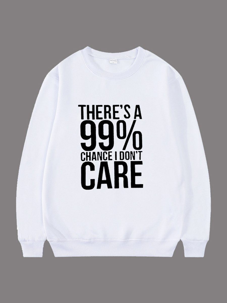 LW Plus Size Care Letter Print Sweatshirt 0X