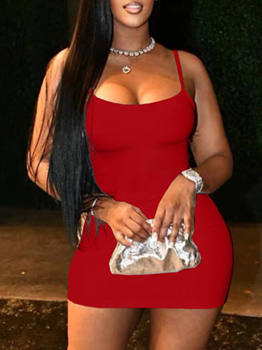 LovelyWholesale SXY Cami Bodycon Dress Summer Sleeveless Sxy Basic U Neck Spring Summer 2024