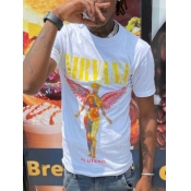 LW Men Figure Letter Print T-shirt