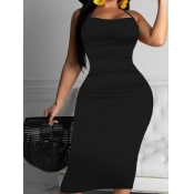 LW BASICS Plus Size Rib Knit Bodycon Cami Dress