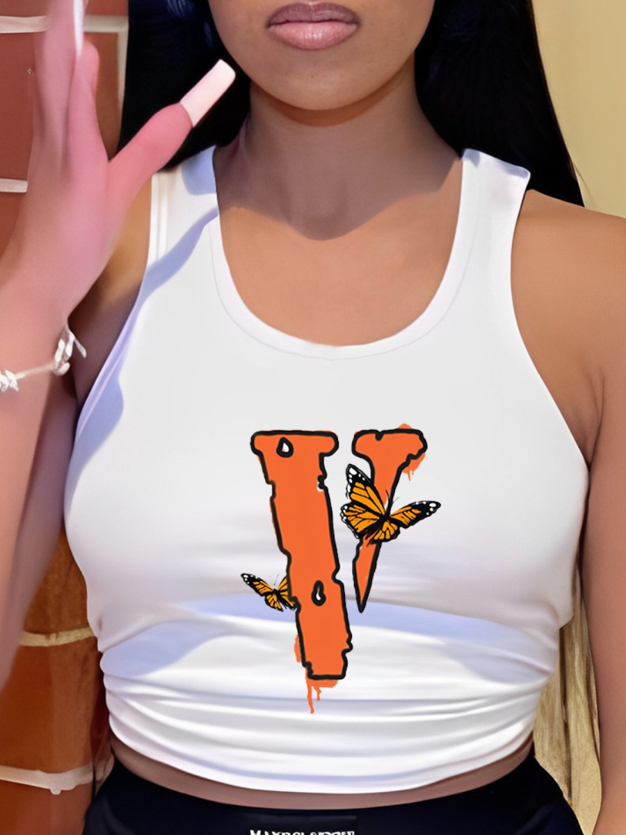 LW Butterfly Letter Print Camisole