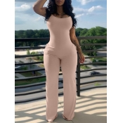 LW BASICS Plus Size Pocket Design Cami Jumpsuit