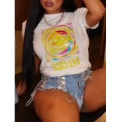 LW Letter Print Tie Dye T-shirt