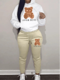 LW Cartoon Letter Print Tracksuit Set