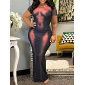 LW Plus Size Body Heat Print Bodycon Dress