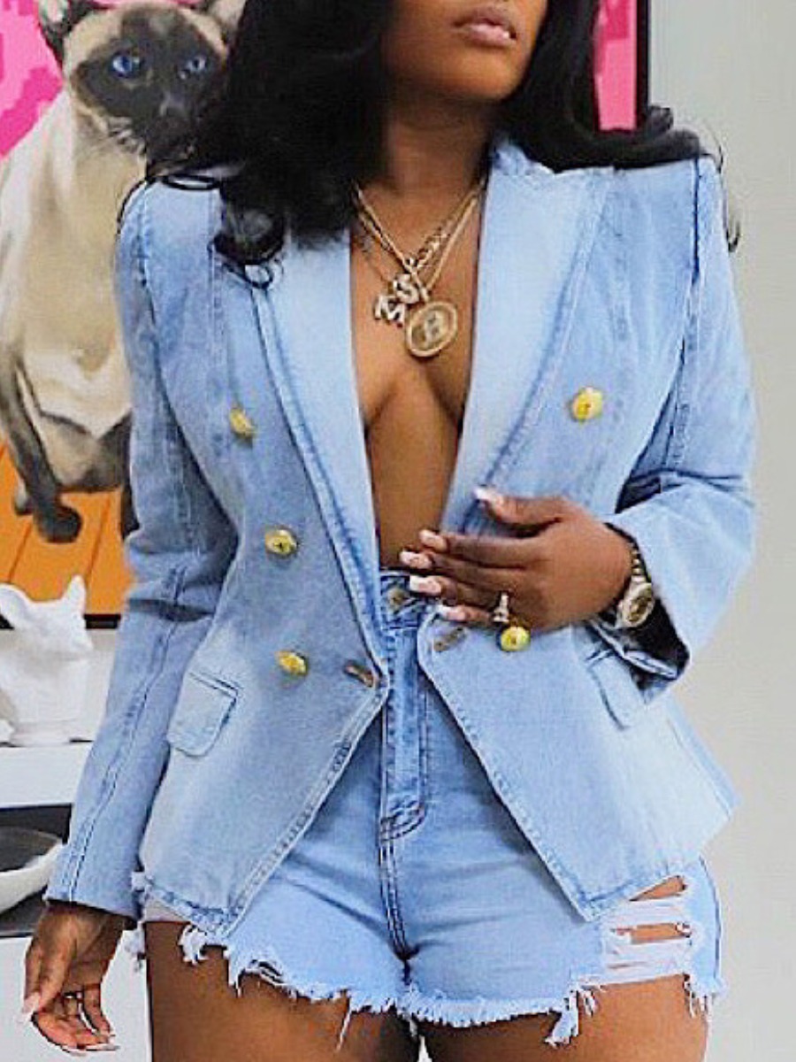 LW Double Breasted Pocket Design Coat