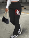 LW Figure Money Print Drawstring Sweatpants