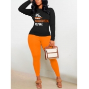 LW Plus Size Letter Print Skinny Pants Set