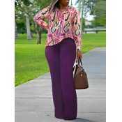 LW BASICS Plus Size Mixed Print Regular Two-piece 