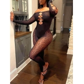 LW SXY Off The Shoulder See Through Rhinestone Dec