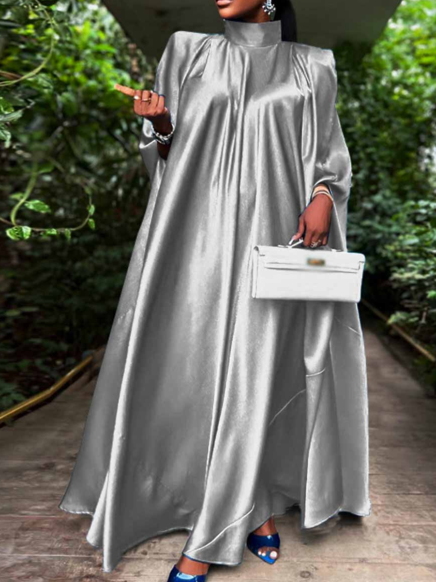 LW Plus Size Turtleneck Loose Prom Dress